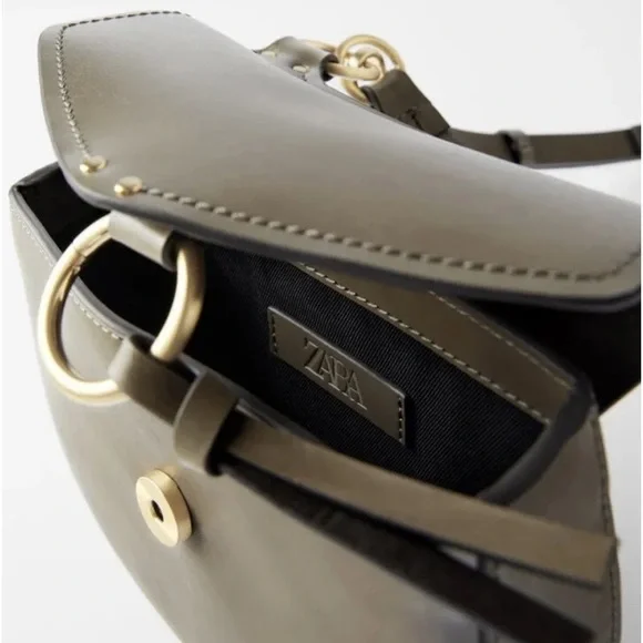 Zara Equestrian gray tassel crossbody bag - Picture 7 of 16